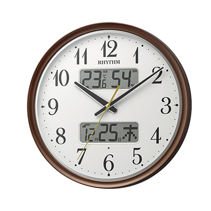 セイコークロック カレンダー温湿度表示付掛時計 電波クロック KX383B