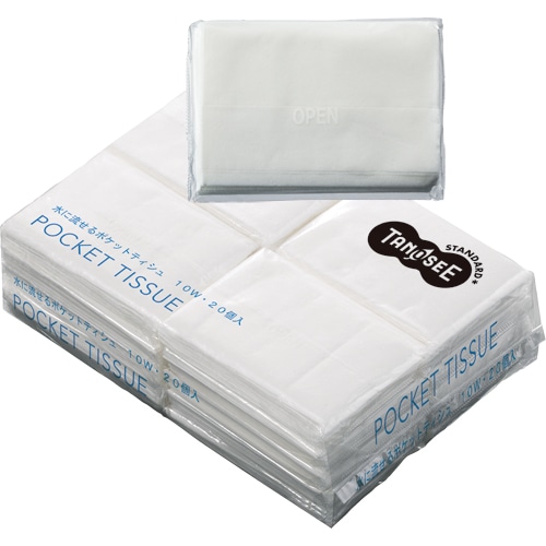 TANOSEE アドポケット付 ポケットティッシュ 10組 20個/袋（ご注文単位