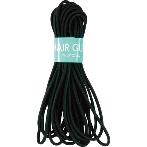 貝印 ヘアゴム 細 黒 約2m HL0123 1本（ご注文単位1本）【直送品