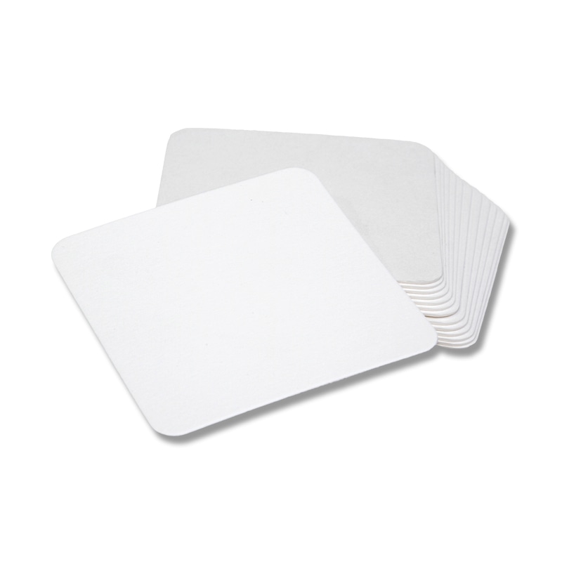 三善 紙製コースター 90 角 1mm DCP 白 100枚/袋 004520003 包装用品