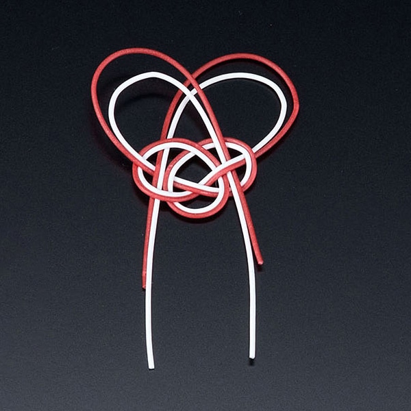 ヤマコー 樹脂製水引飾り ハート結び 100個入 26228 1パック（ご注文