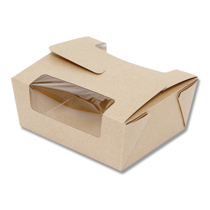 HEIKO 食品容器 窓付きフードBOX L クラフト 20枚/袋 004200002 包装