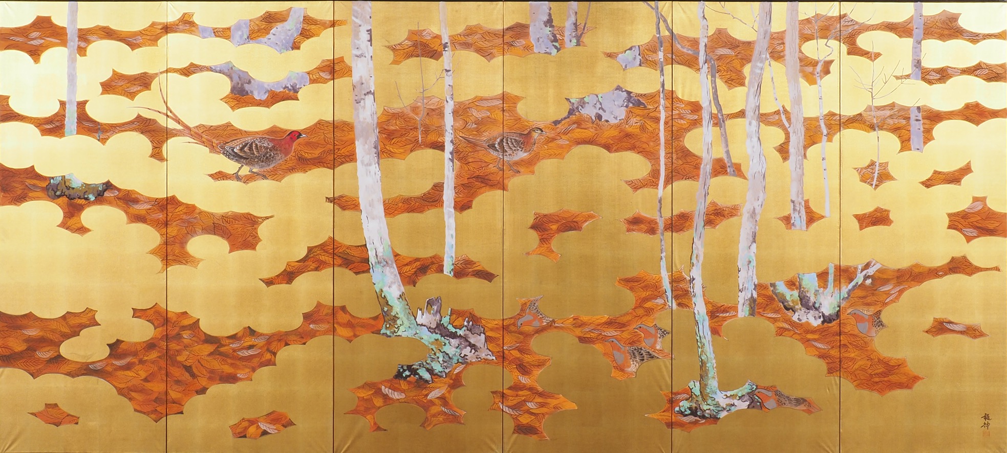 四季花鳥図 冬 | 一般社団法人 新興美術院