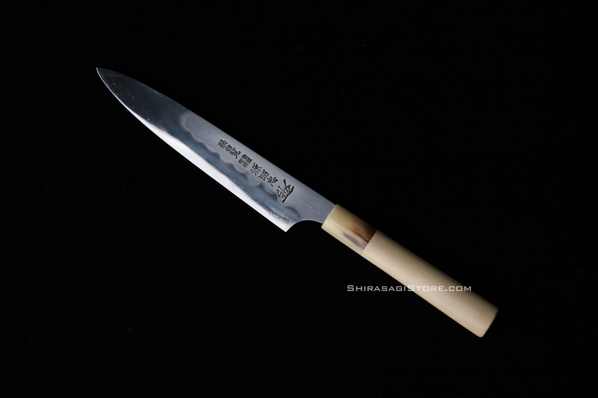 水野鍛錬所「源昭忠」本焼 和ペティ デラックス 青二鋼 両鏡面 180mm