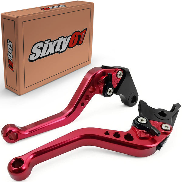 Kawasaki Brake & Clutch Levers, Red Shorty Adjustable | Sixty61