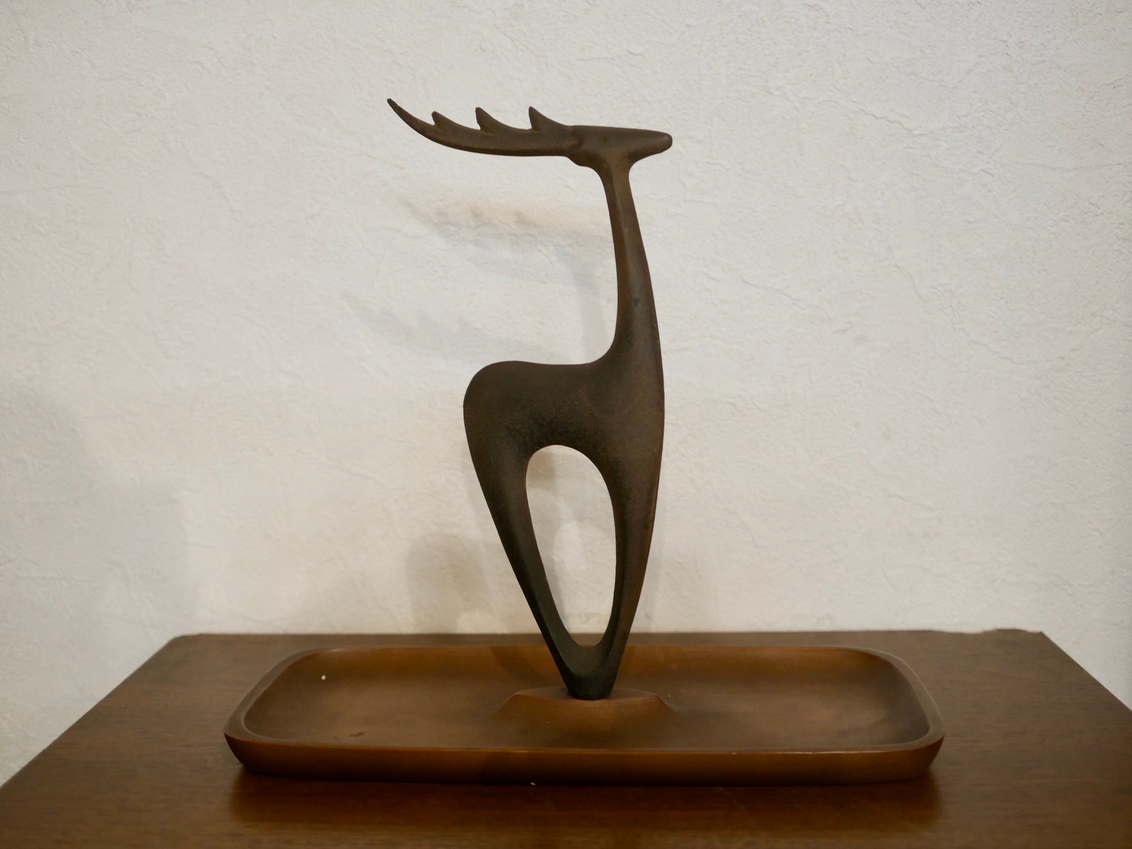 南部鉄器【ルームフレンド】鹿のトレイ 馬場忠寛 70年代 ヴィンテージ