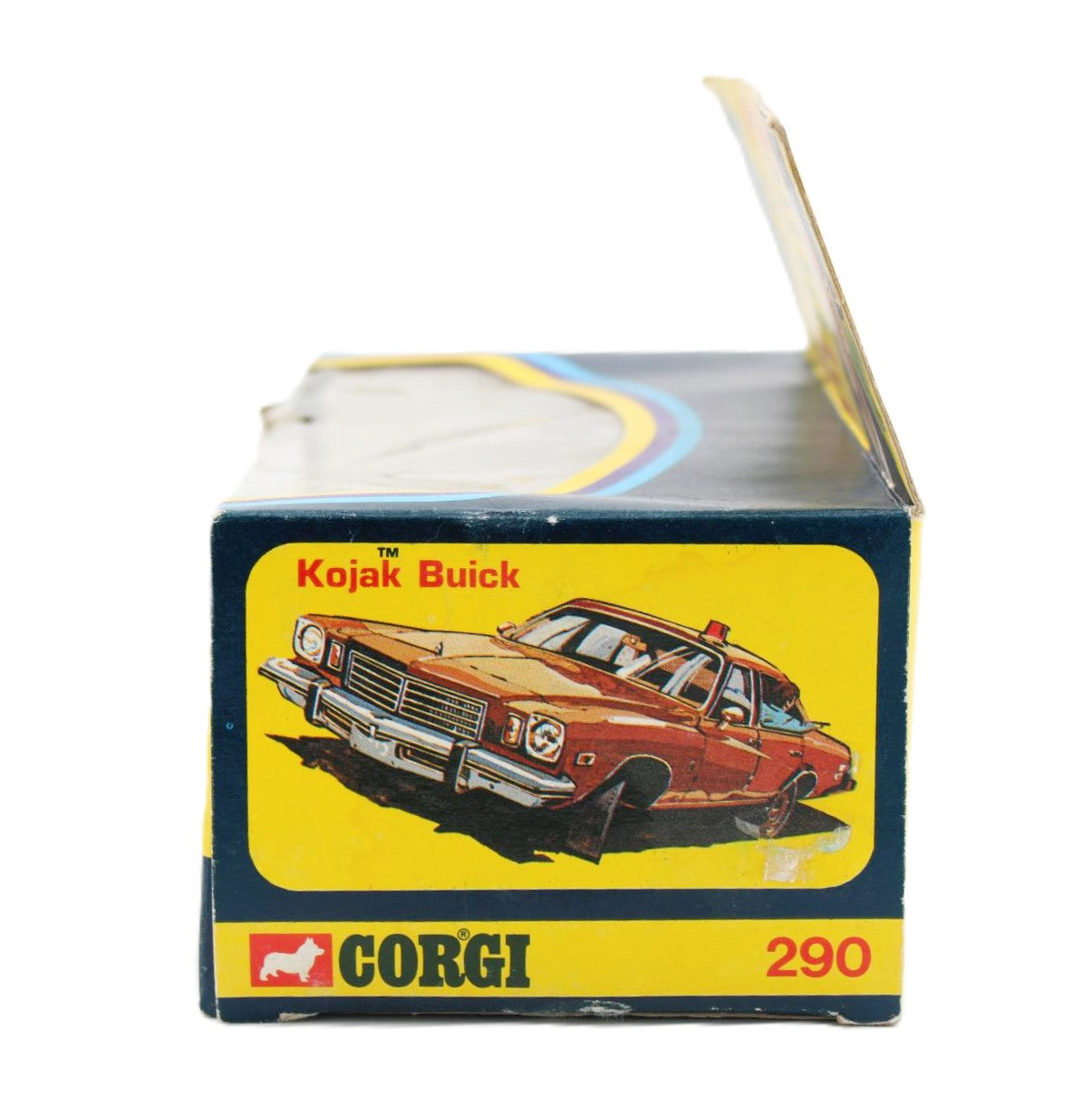 NIB) 1976 Corgi Kojak Buick with Kojak and Crocker