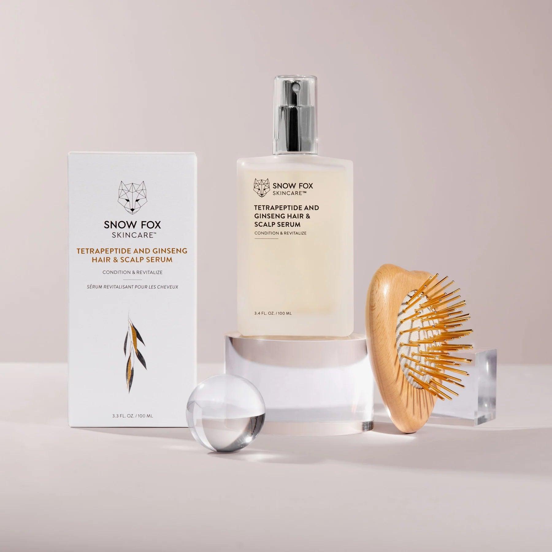 プレミアム FOX カッサ ウッド ミニハート ヘアブラシSNOW FOX