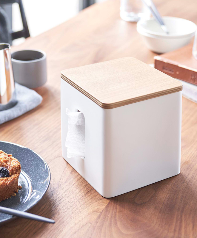 ティッシュ&トイレットペーパーケース RIN リン 山崎実業 YAMAZAKI