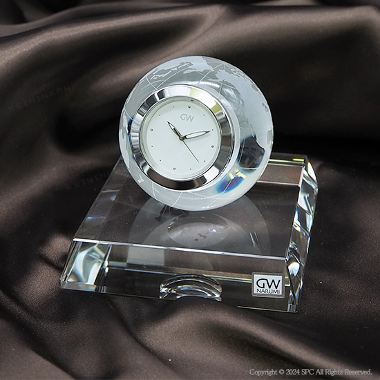 グラスワークスナルミ 【アース】 クロック ｜ 記念品、ノベルティ、景品館