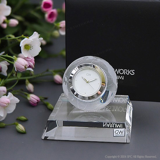 グラスワークスナルミ 【アース】 クロック ｜ 記念品、ノベルティ、景品館