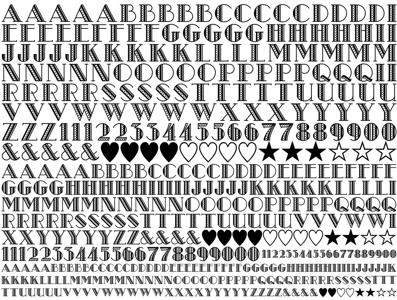 レトロアルファベット転写紙（ブラック） - 商品 | 日本ヴォーグ社