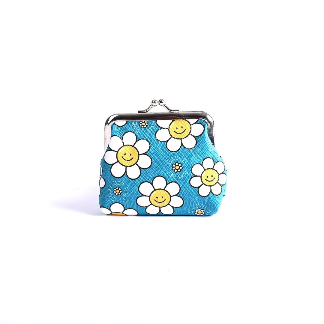 Coin Purse - Smile Daisies Teal | Swanson Christian Products