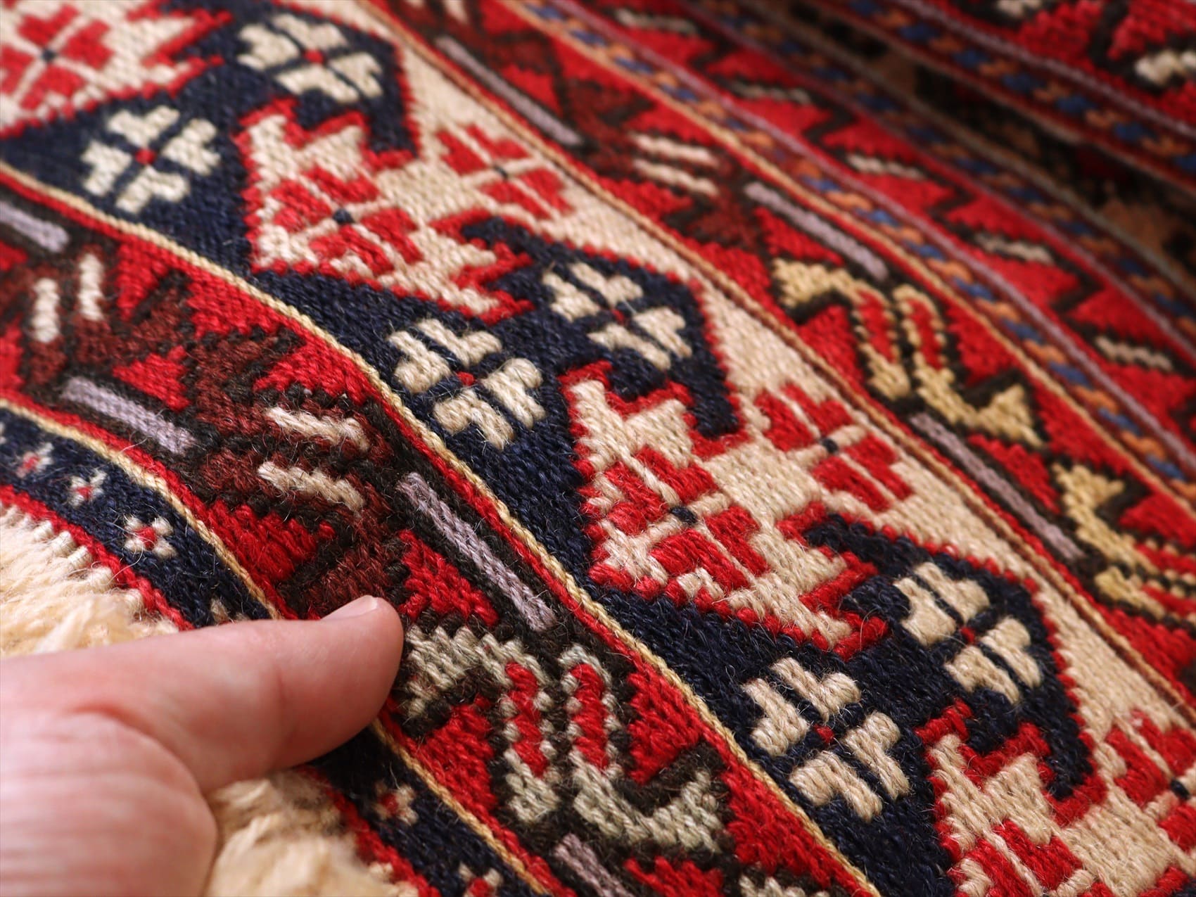 キリムスタイル / イランの手織りキリム シルジャン187×119cm スマック