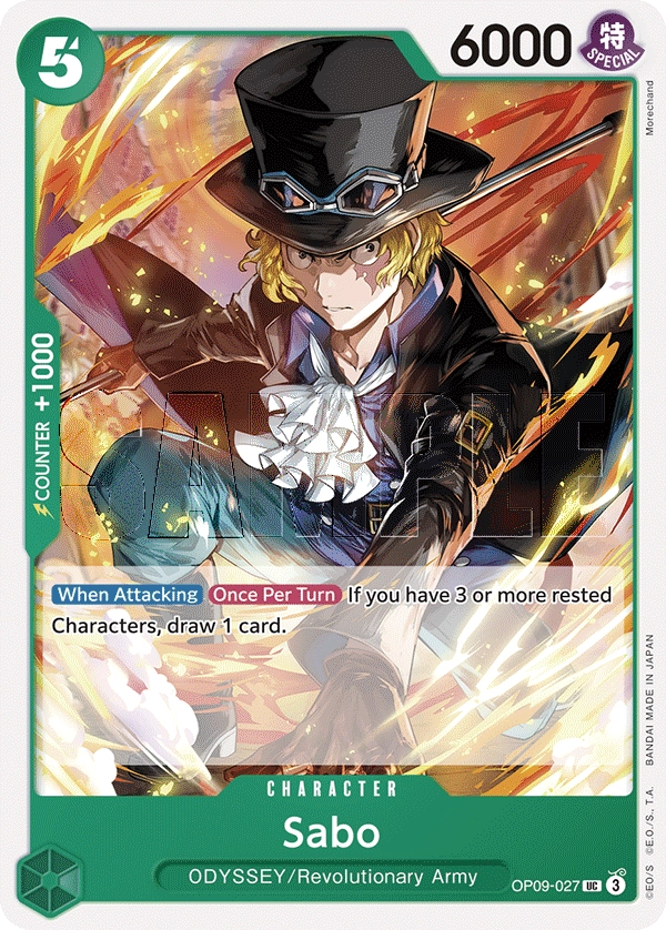 OP09-027 Sabo One Piece Card Game Card | One Piece Card Game