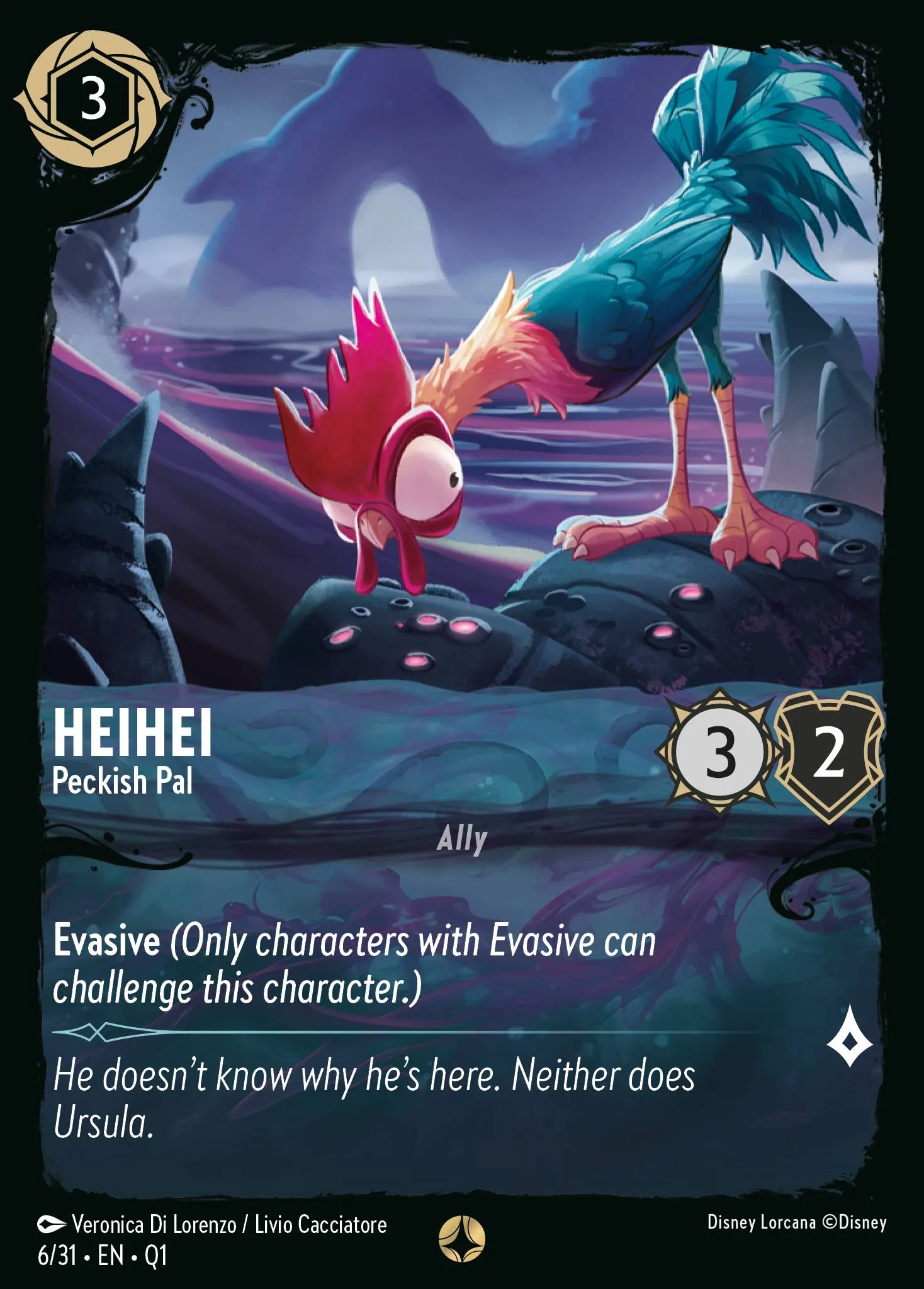 002-043 HeiHei - Persistent Presence Lorcana Card | Disney Lorcana