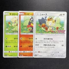 ポケカ ニャビー ニャース チコリータ ポケモンカードステーション 3種