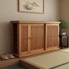 十万石印 木製 下駄箱 靴箱 和風 昭和 レトロ アンティーク その2