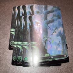 う*い様 久遠の終端 基本土地 森 ギャラクシーfoil 9枚セット 日本語 M