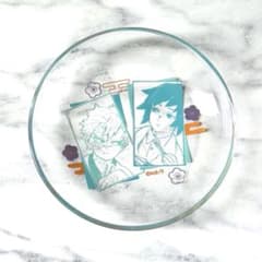 鬼滅の刃 ufotable ガラスミニプレート ジャンプショップ 実弥 義勇