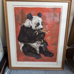 パンダ 絵画 版画 アンティーク - メルカリ