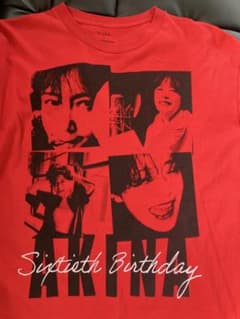 中森明菜☆ALDEA FC限定☆還暦祝いT☆赤☆Mサイズ☆レア☆クリーニング