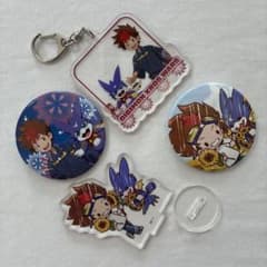 デジモンクロスウォーズ 缶バッジ&アクスタ&アクキー 明石タギル
