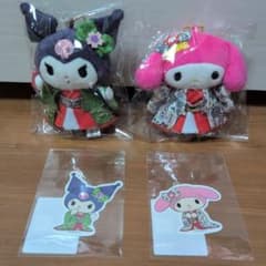 江戸大奥展サンリオ クロミマイメロ 着物ぬいぐるみマスコット