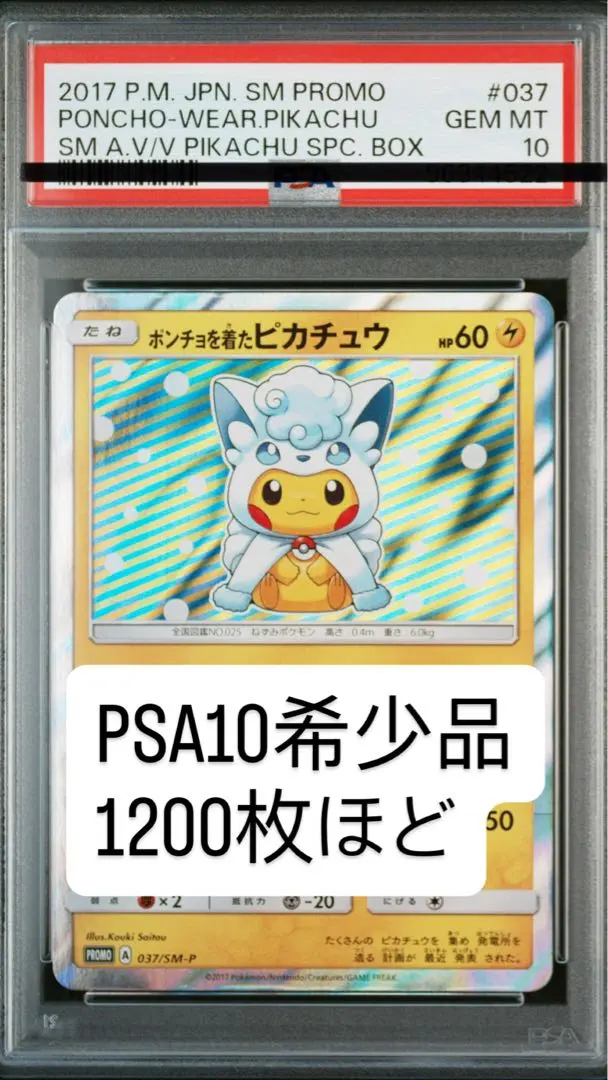 2026年最新】Pokemon Card Game カード名：ポンチョを着たピカチュウ
