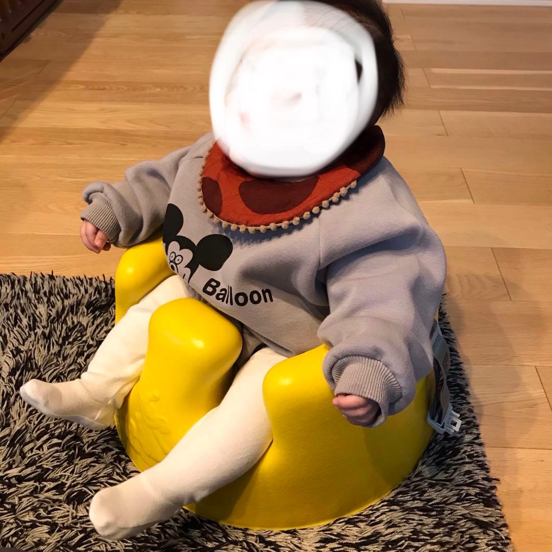 SALE】B98 ポンポン付き まんまる スタイ ハンドメイド リバーシブル