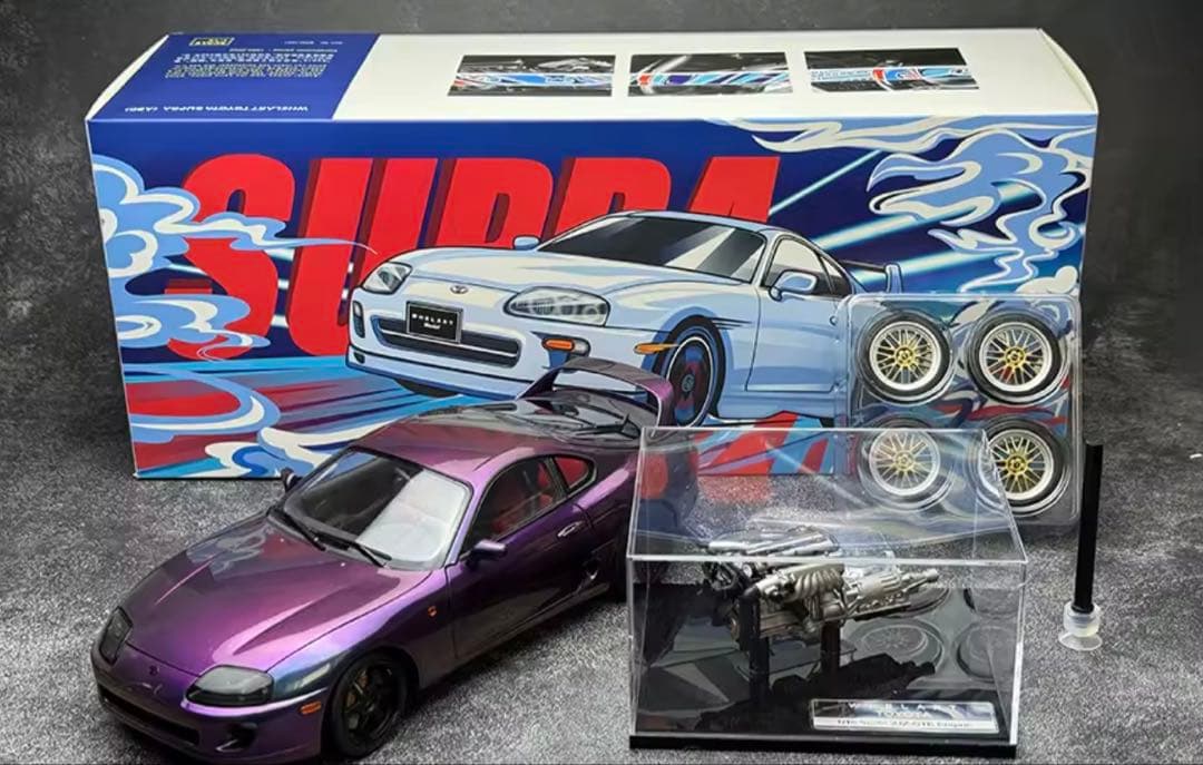 Toyota Supra A80WhelArt Purple 1:18 ミニカー 並行輸入品】トヨタ WHELART 1:18 FOR A80 SUPRA カーモデル 友達贈る