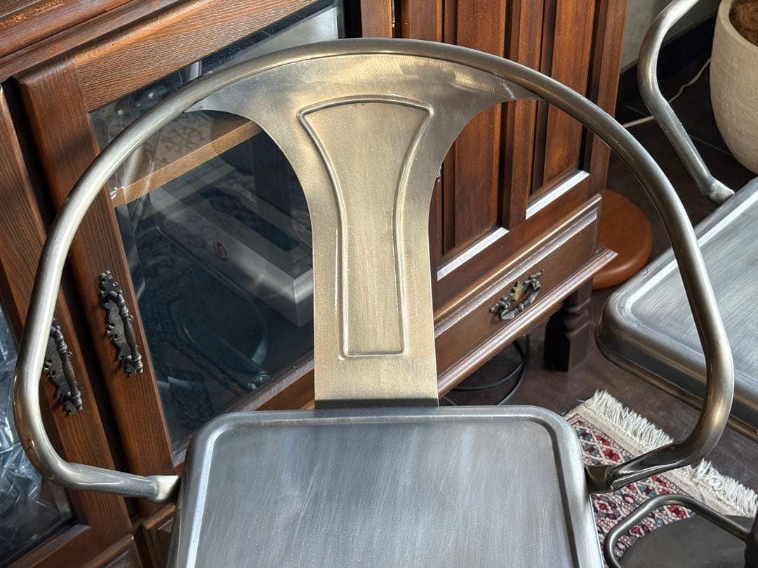 アメリカン ブリキ調 カウンターチェア バーカウンター バーチェア 4