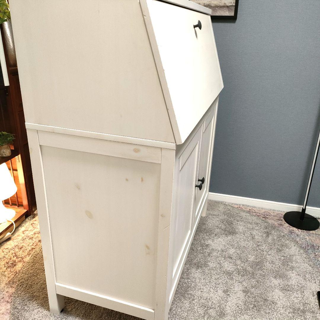 IKEA ヘムネス ライティングビューロー デスクアンティーク調 - メルカリ