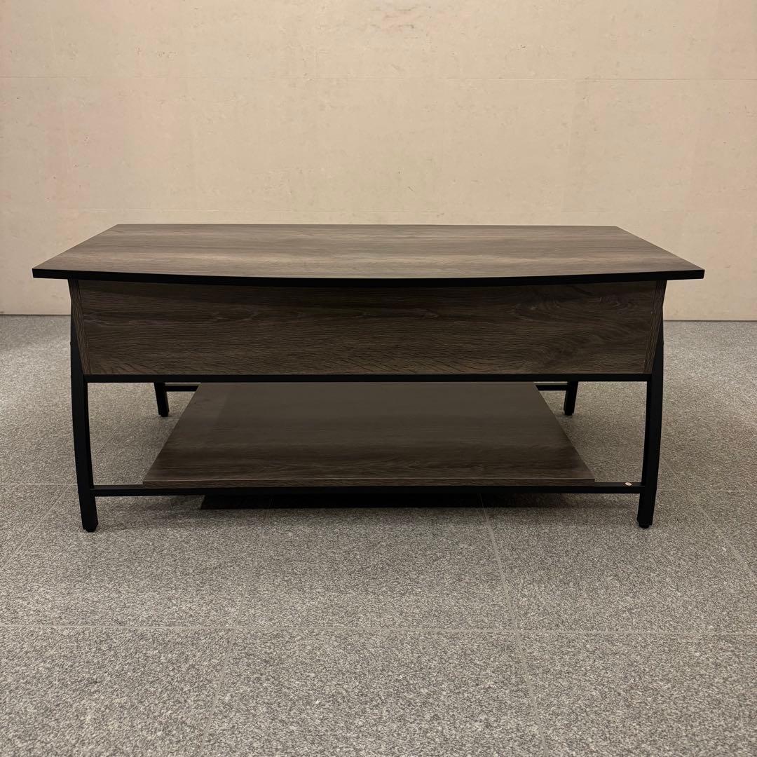 Bestier 昇降式ローテーブル 幅106 収納棚付き ダークグレー Bestier ローテーブル 昇降式 センターテーブル 幅106 リフティング