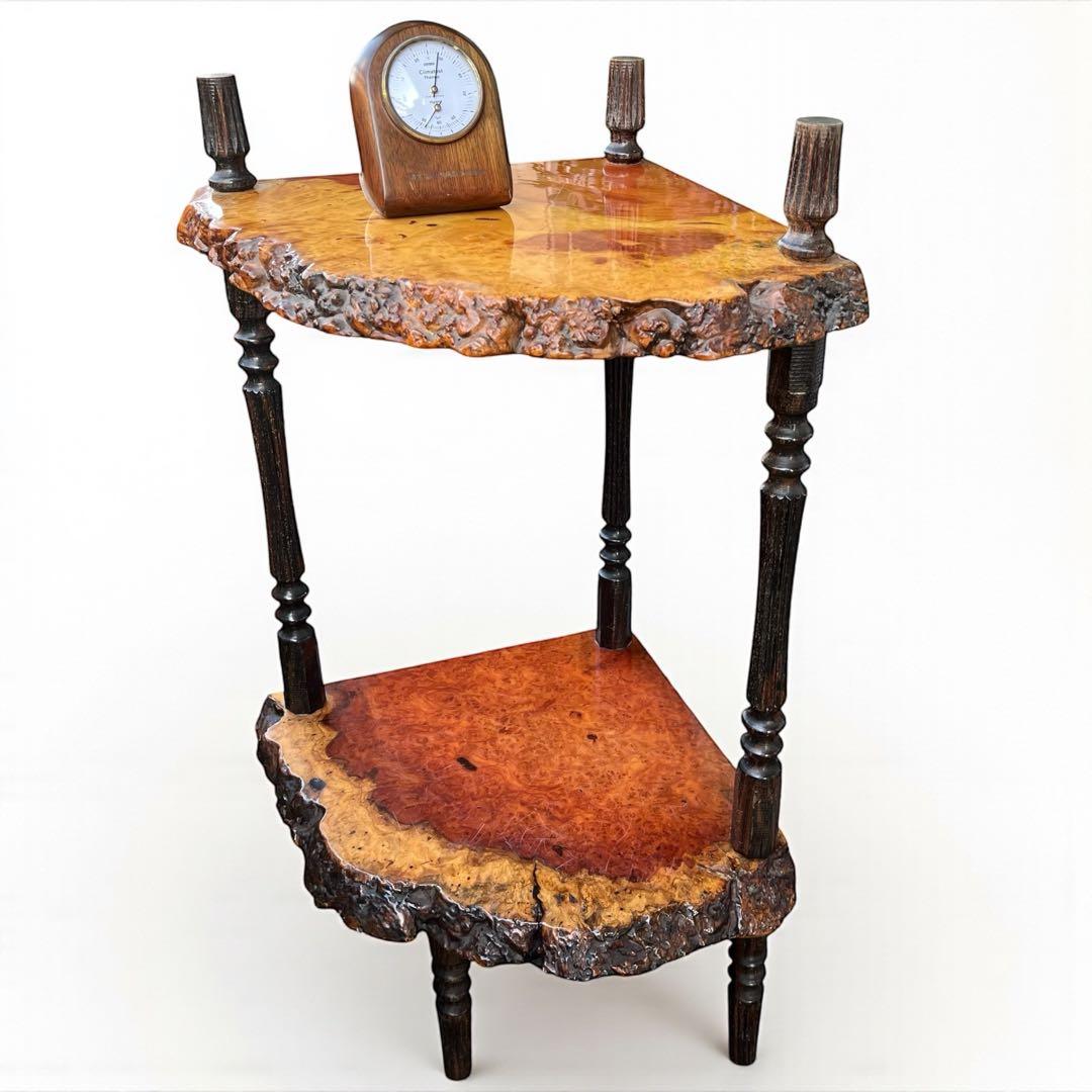 【花梨】唐木 カリン材 玉杢瘤棚 2段棚 高級銘木 コーナーラック 飾り台 花台 楽天市場】唐木 飾り棚/花梨/無垢材/ヴィンテージ/和モダン : セレクト