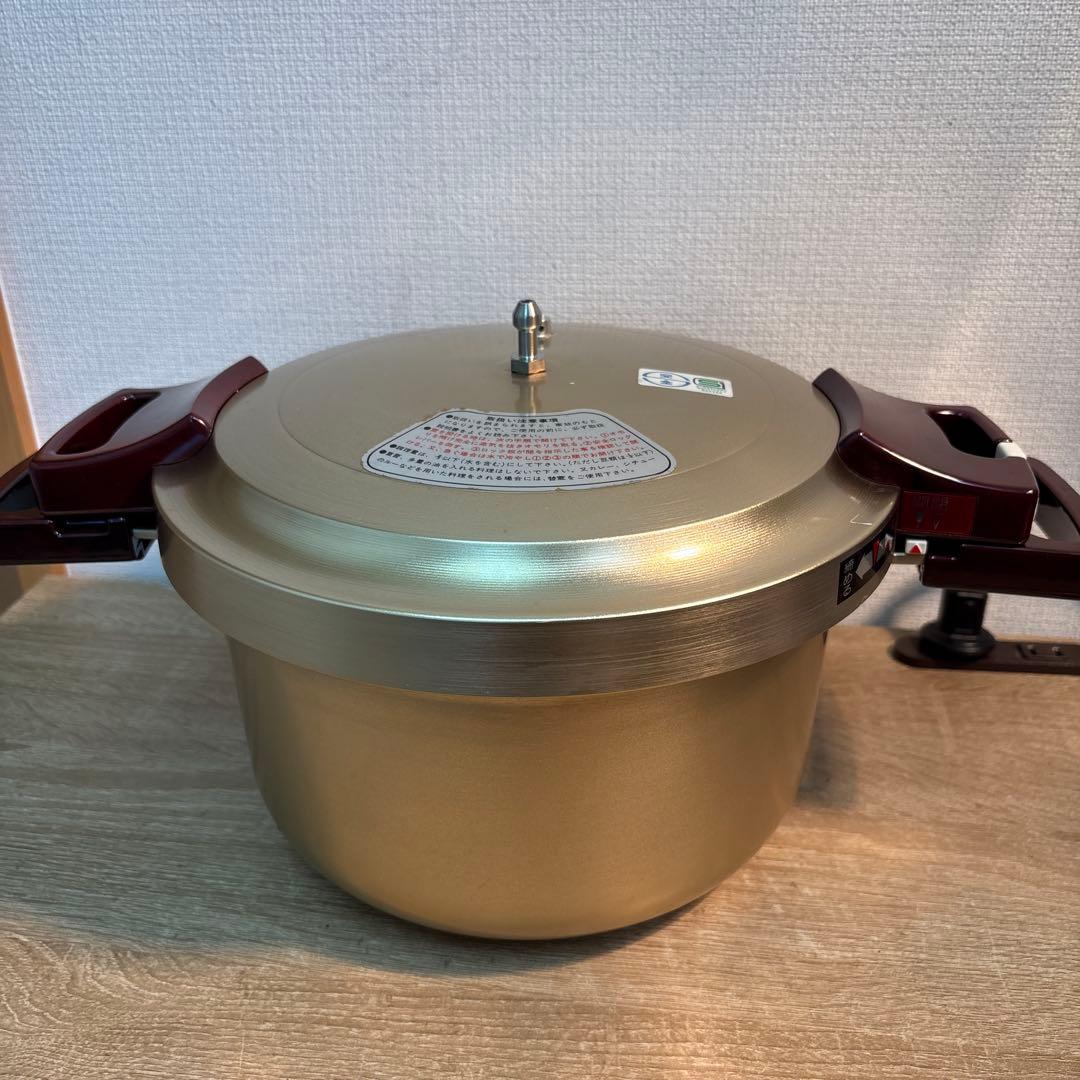 ピースター 圧力鍋 ゴールド 6.4L レトロ 希少 関西軽金属工業 炊飯