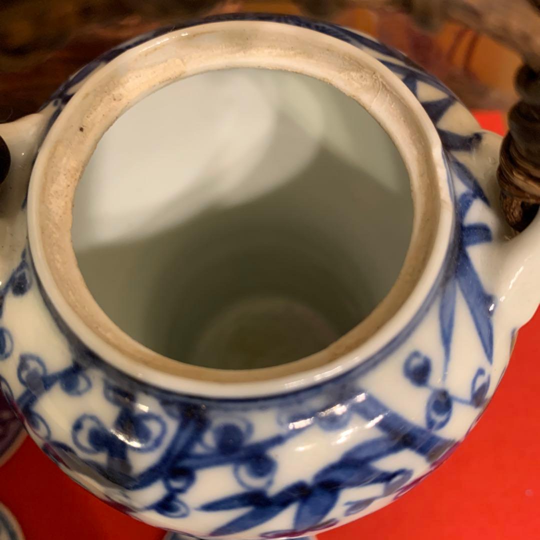 アンティーク 染附 酒注一对 古藤手 珍品 60