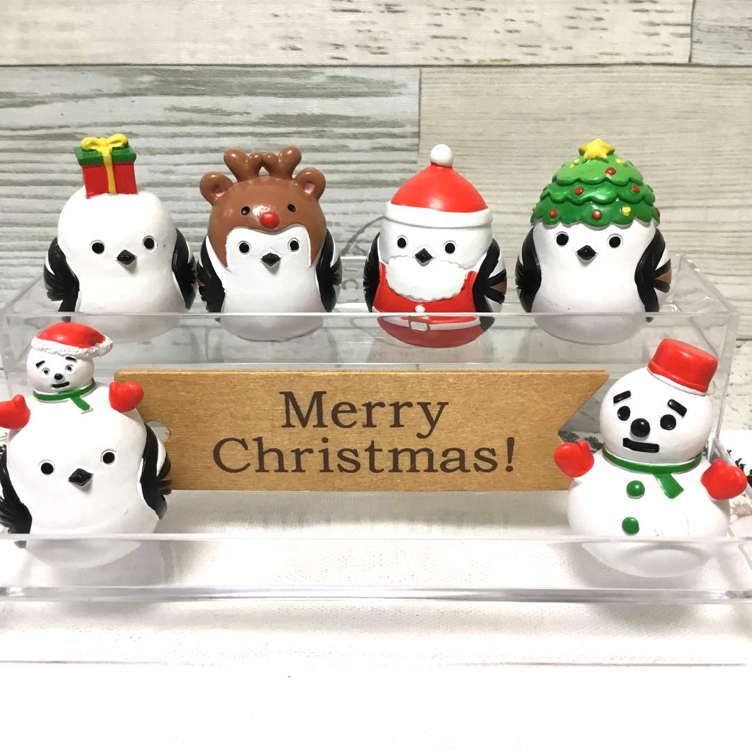 シマエナガクリスマス6点、スタンド、タグセット - メルカリ