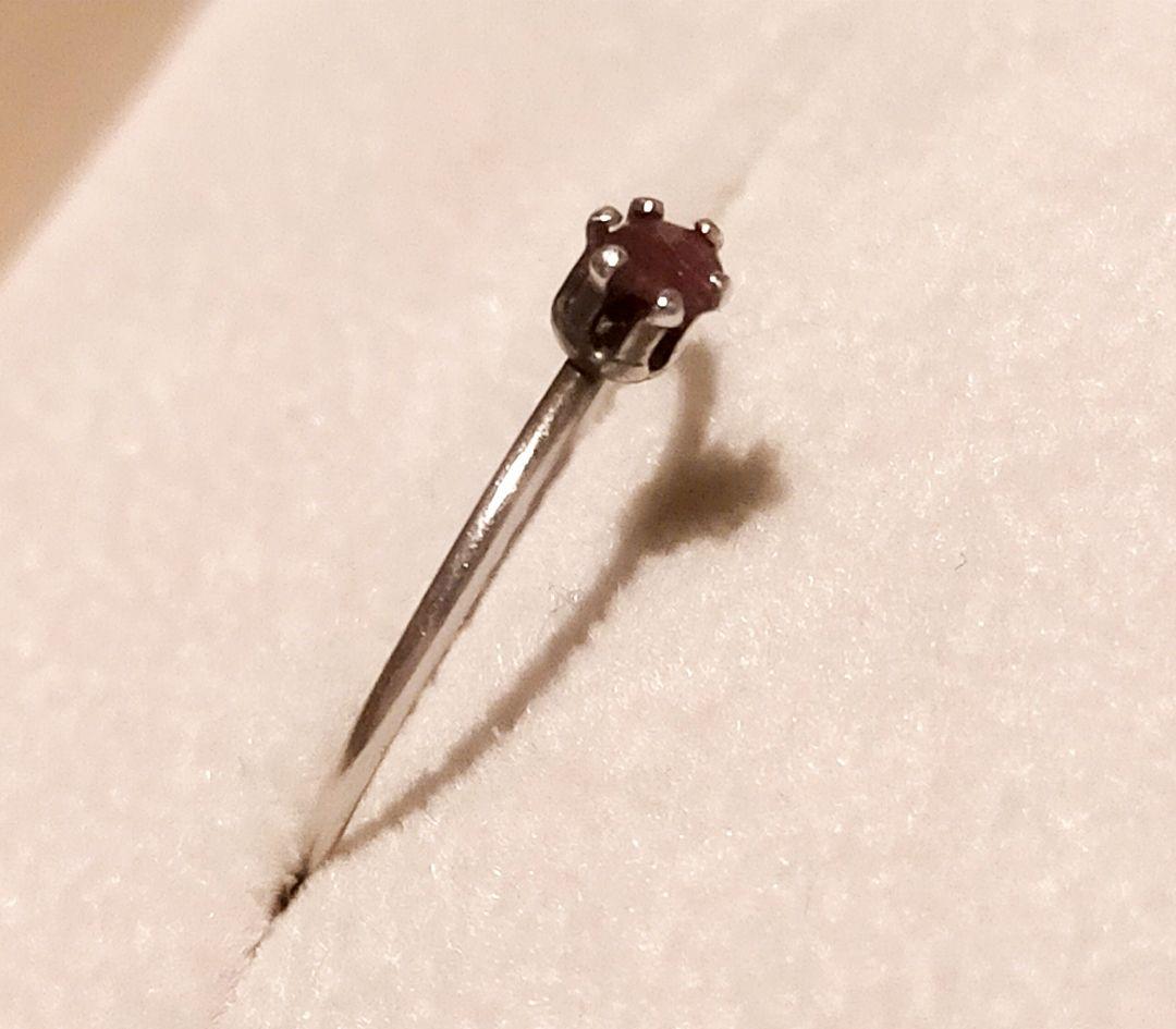 希少石 天然 レッドベリル シルバーリング925 約9号ビクスバイト