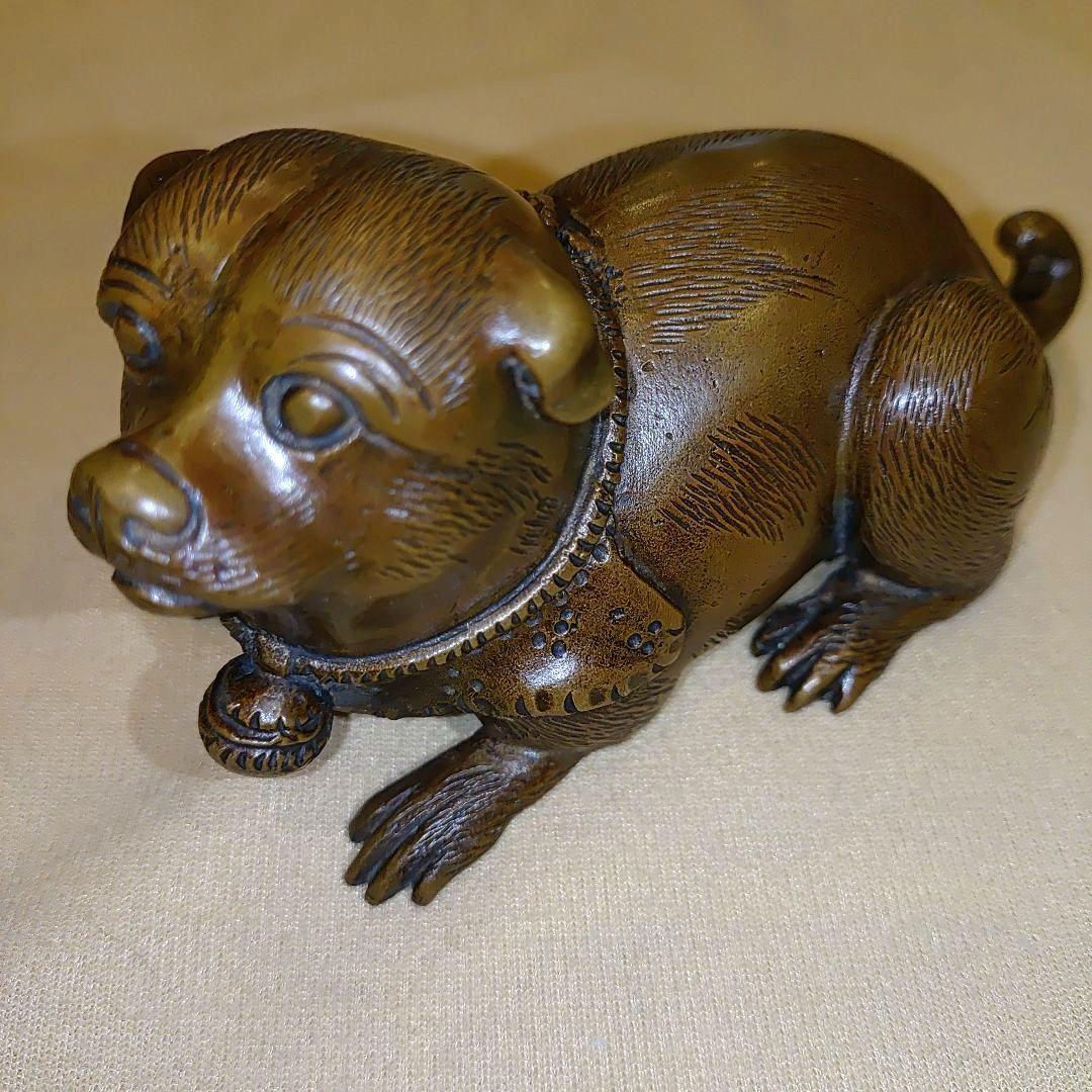 ブロンズ 犬の彫刻 犬の置物 芸術オブジェ - メルカリ