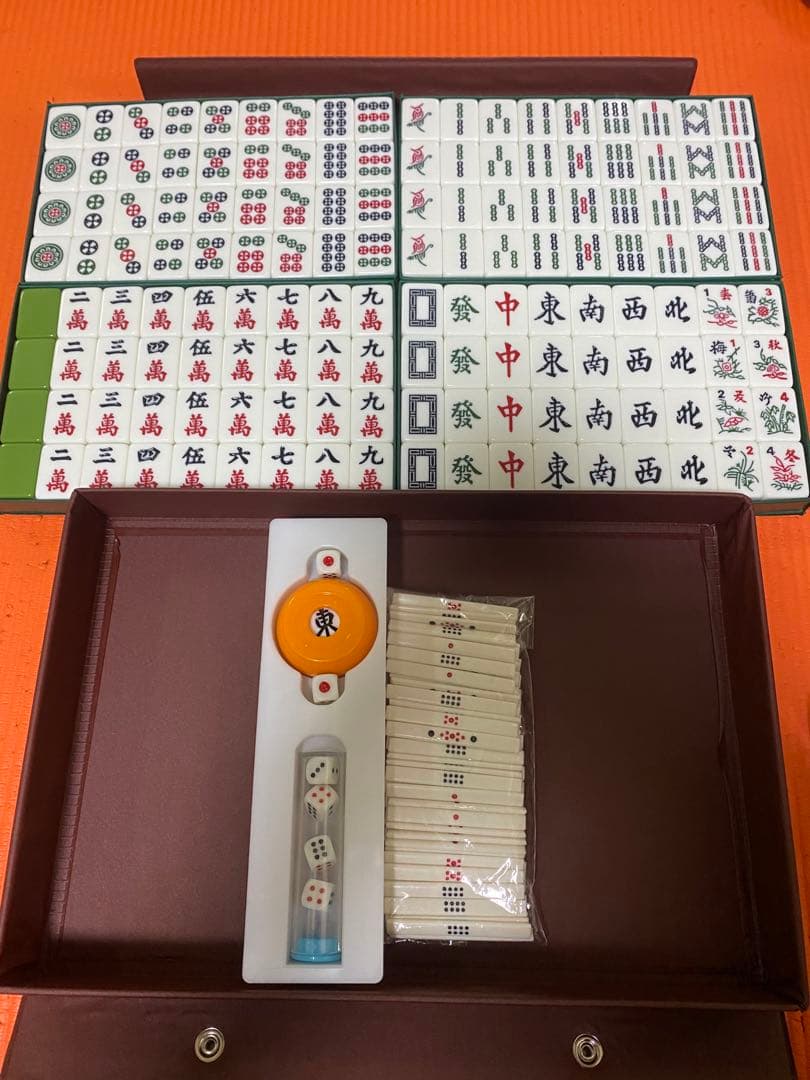 美品】麻雀牌 中国麻雀 デカ牌 大きい牌 32mm × 23mm - メルカリ