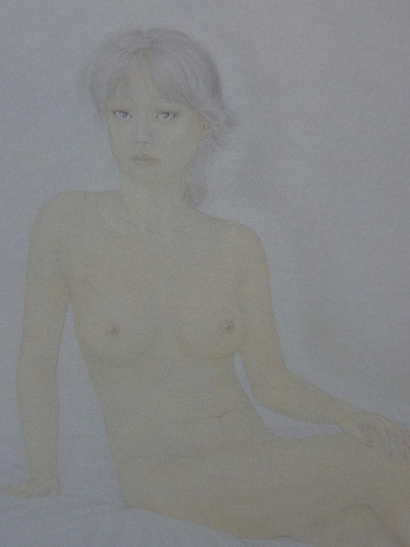 栗原 喜依子、「白い夢」、希少画集・額装画、日本製・新品額縁にて額装致します