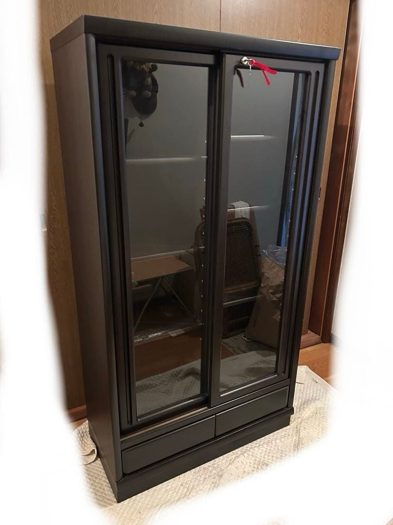 小島工芸　書棚引き戸ガラス 小島工芸 書棚「ニューオファー NOF-90 引戸」ガラス扉 幅90cm 全4色