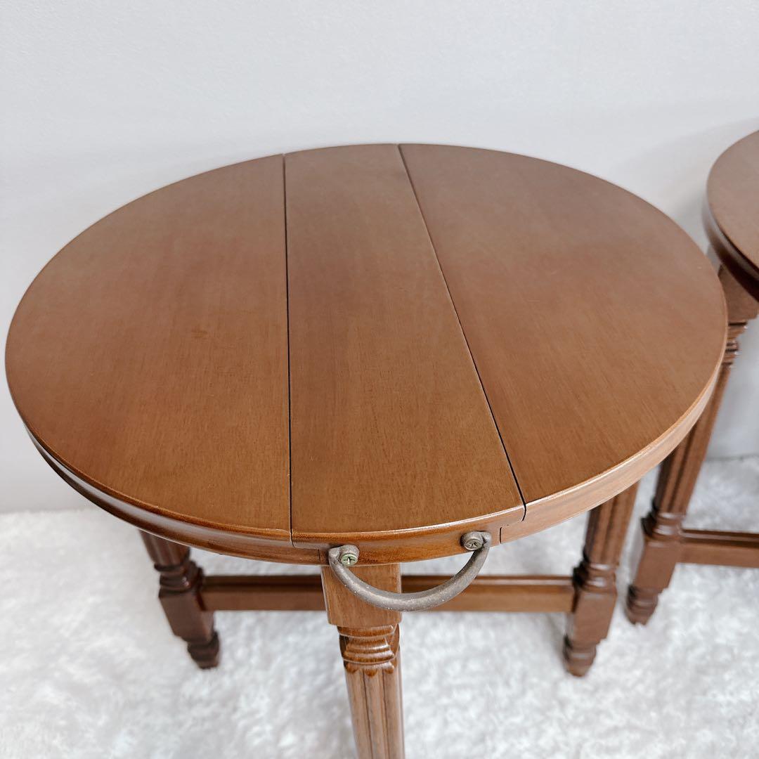 美品 アンティーク ネストテーブル 3点セット バタフライ式 レア 希少