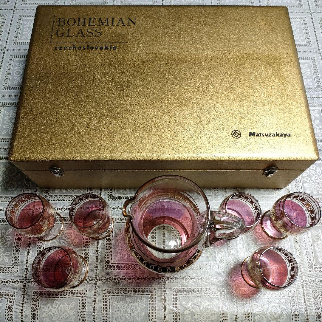 \"未使用\" ボヘミアングラスワインピッチャー＆グラス6客セット、チェコスロバキア 2026年最新】Yahoo!オークション -ボヘミア グラス 6の中古品・新品