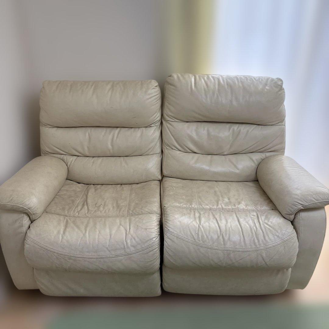 2月末まで！【引き取り限定】ニトリ 電動リクライニング 2人掛け