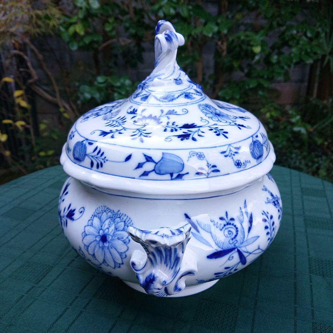 古マイセン陶器スープ入れ