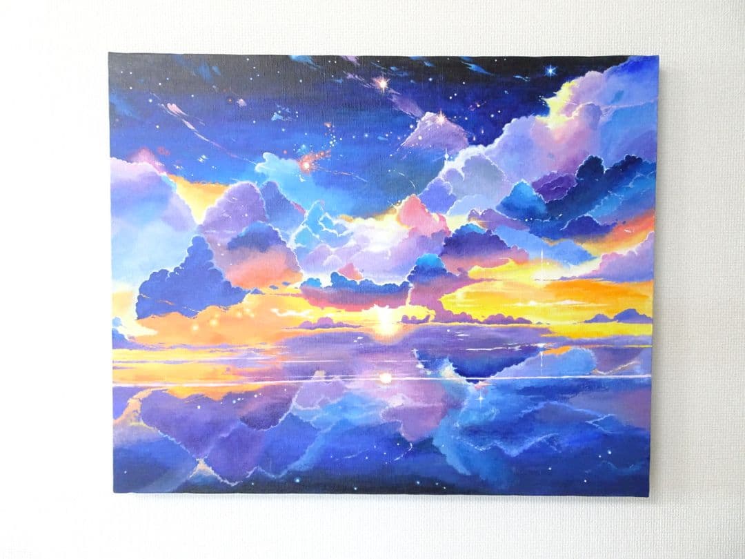 る*り様 風景画 アクリル絵画 お日様のシャワーの通販｜www.k4fashion.com