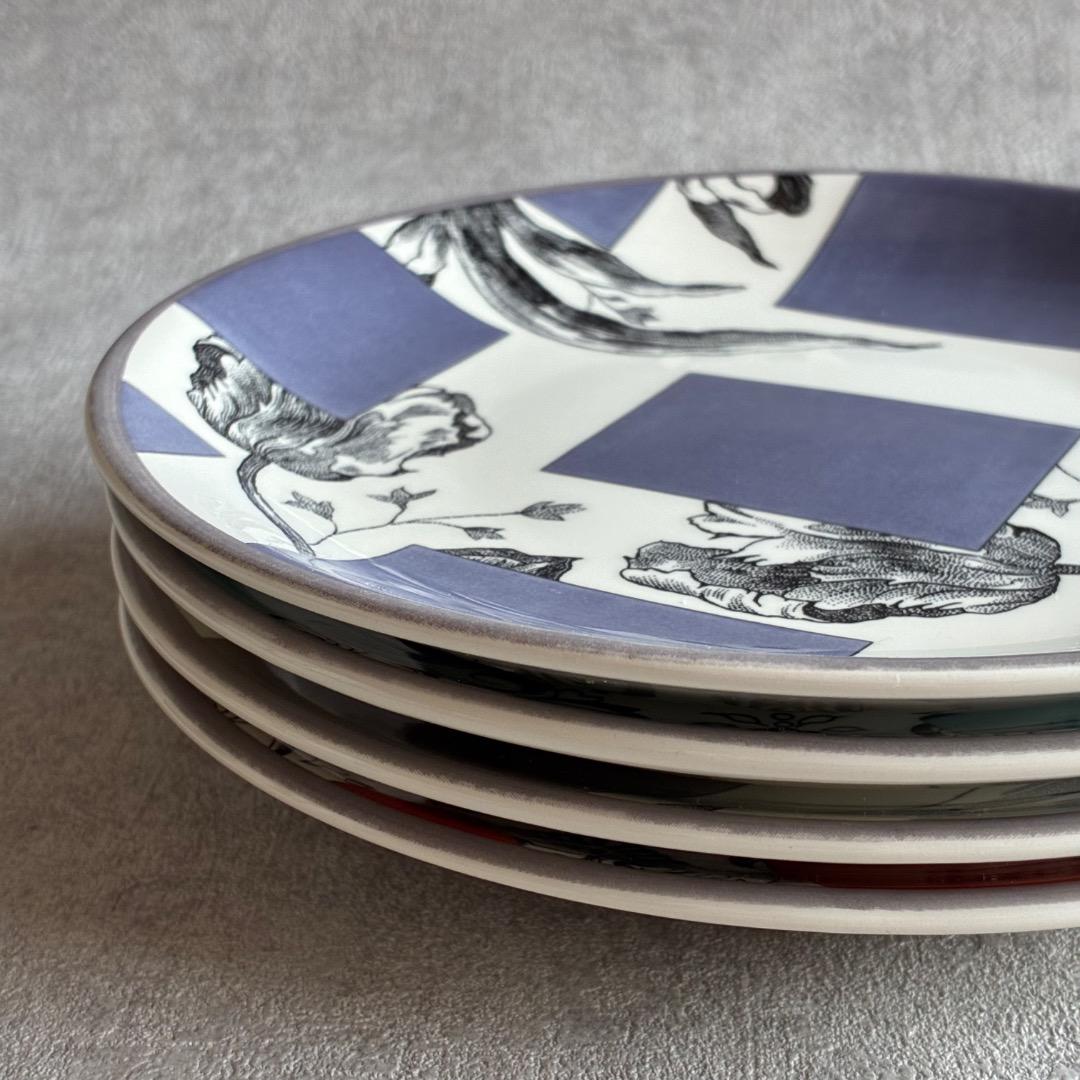 GIEN ジアン Allure カナッペプレート φ17cm4色4枚