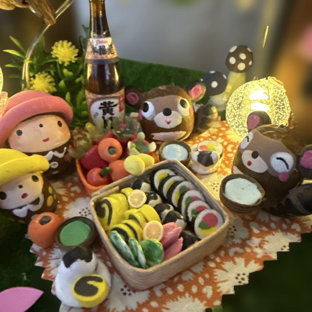 どんぐりアート♡春らんまん皆んなで仲良くお花見BIGオブジェ♡ - メルカリ